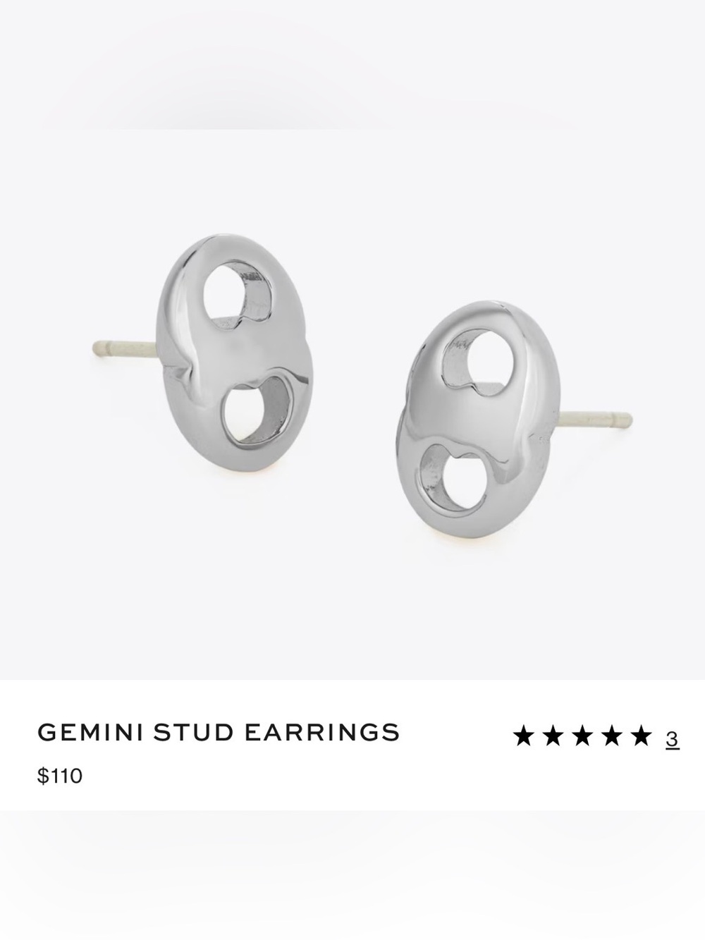 Tory Burch - Silver - Gemini - Stud Earrings